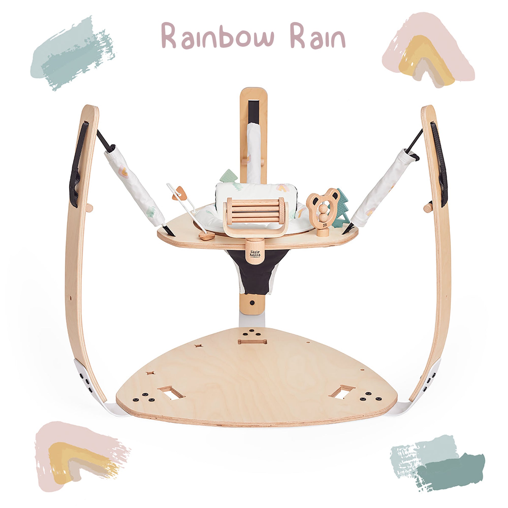 Little Hoppa ® 3-in-1 Wooden Baby Gym, Bouncer and Activity Table