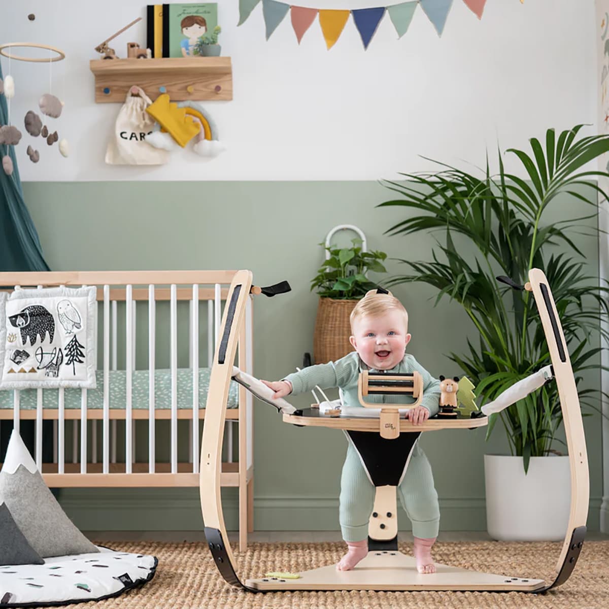 Wooden Baby Bouncer, Modern & Sustainable