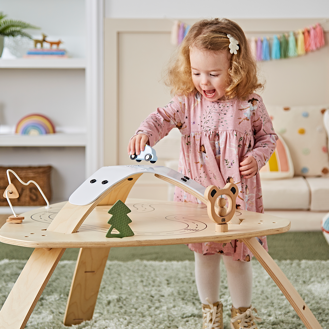 Little Hoppa ® 3-in-1 Wooden Bouncer, Baby Gym and Activity Table