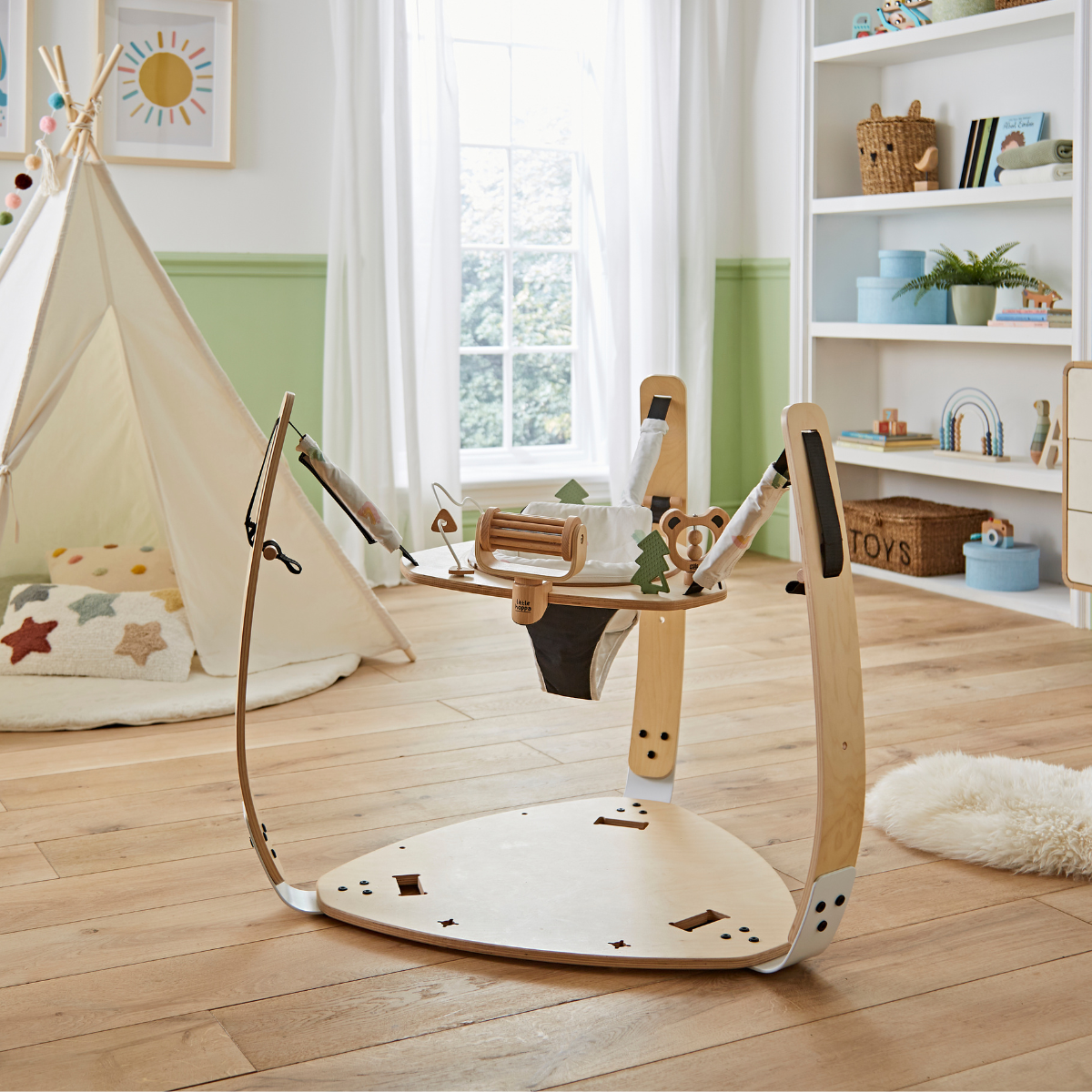 Little Hoppa ® 3-in-1 Wooden Baby Gym, Bouncer and Activity Table