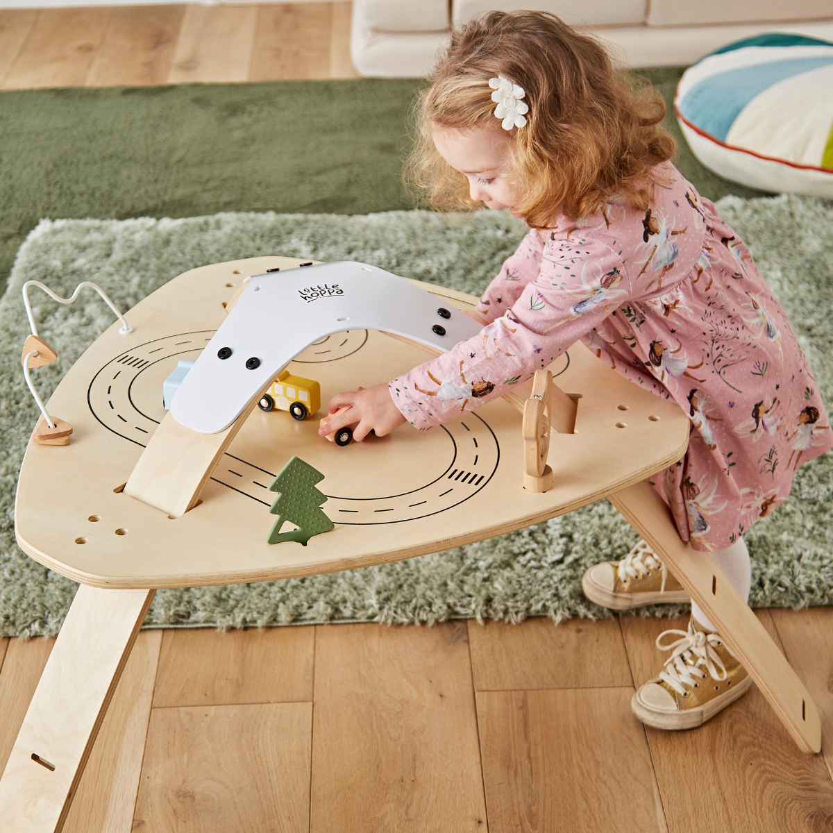 Little Hoppa ® 3-in-1 Wooden Baby Gym, Bouncer and Activity Table