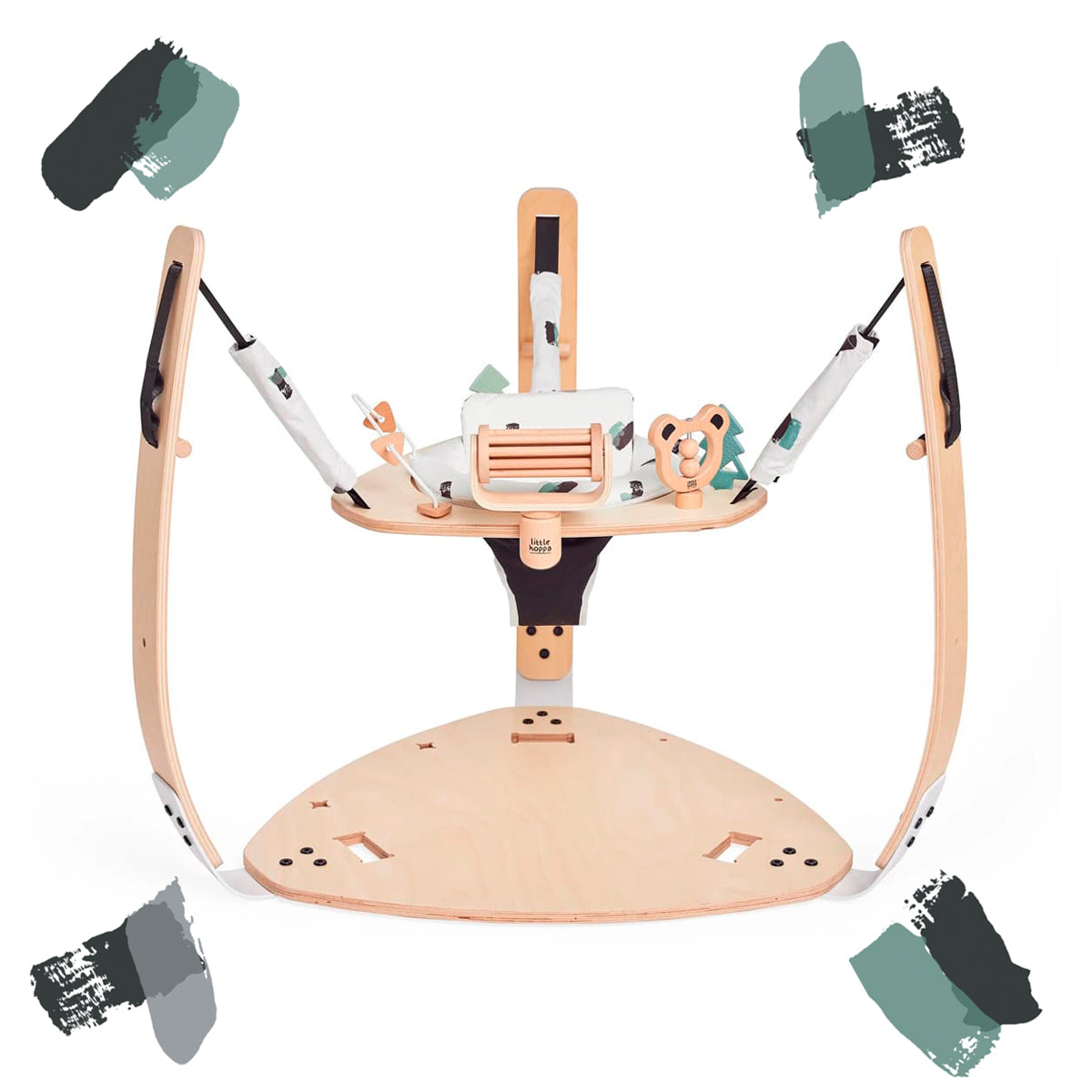 Little Hoppa ® 3-in-1 Wooden Baby Gym, Bouncer and Activity Table