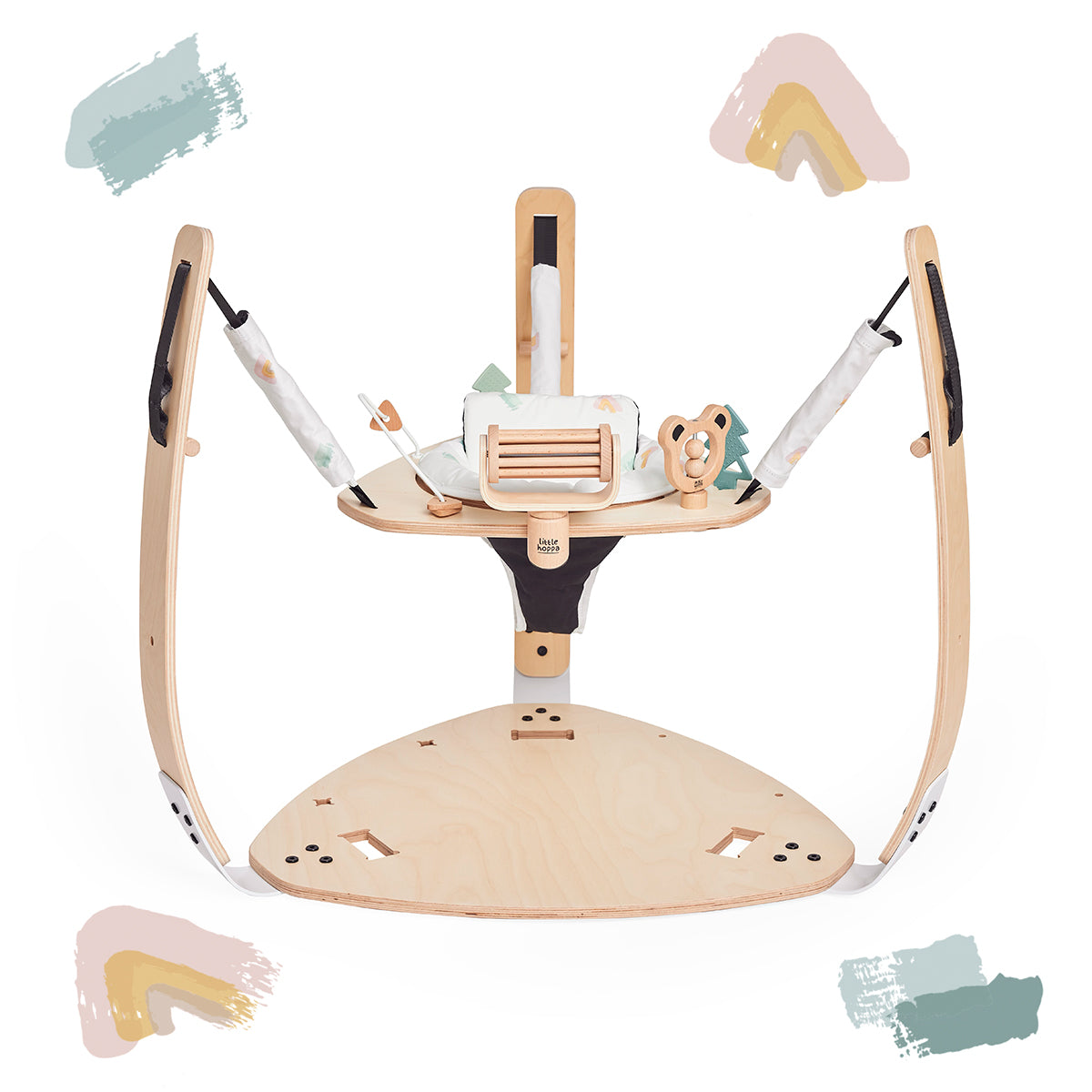 Little Hoppa ® 3-in-1 Wooden Baby Gym, Bouncer and Activity Table
