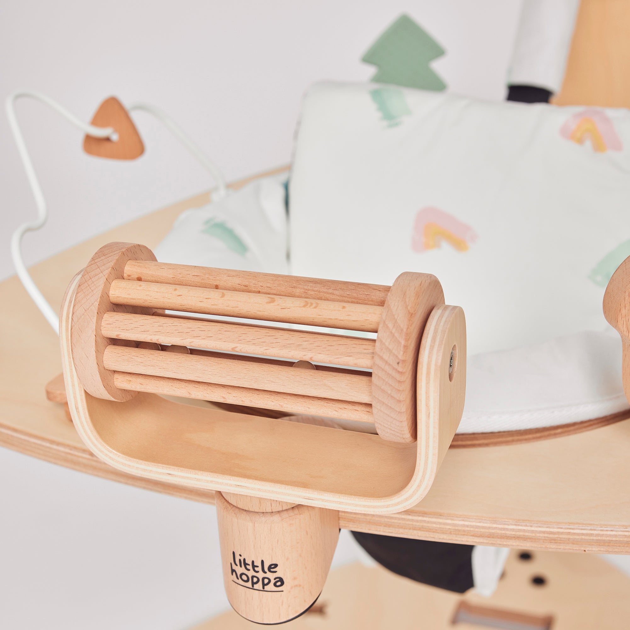 Wooden baby bouncer sales chair